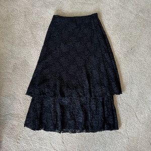 Cabi bi-level lace skirt
